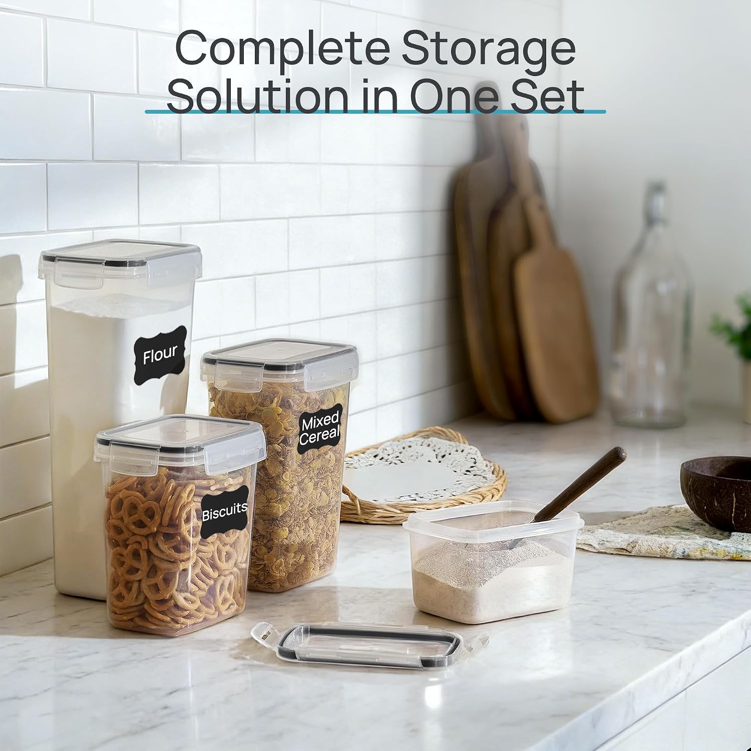 Airtight Food Storage Containers With Lids, 24 Pack